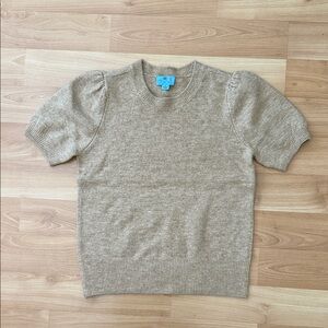 Women’s Beige Short Sleeve Sweater